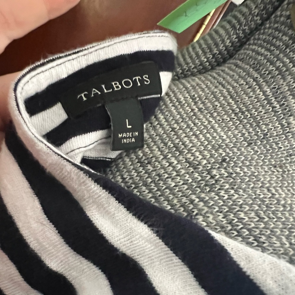 Talbots Classic Black and White Striped Dress - Picture 4 of 4